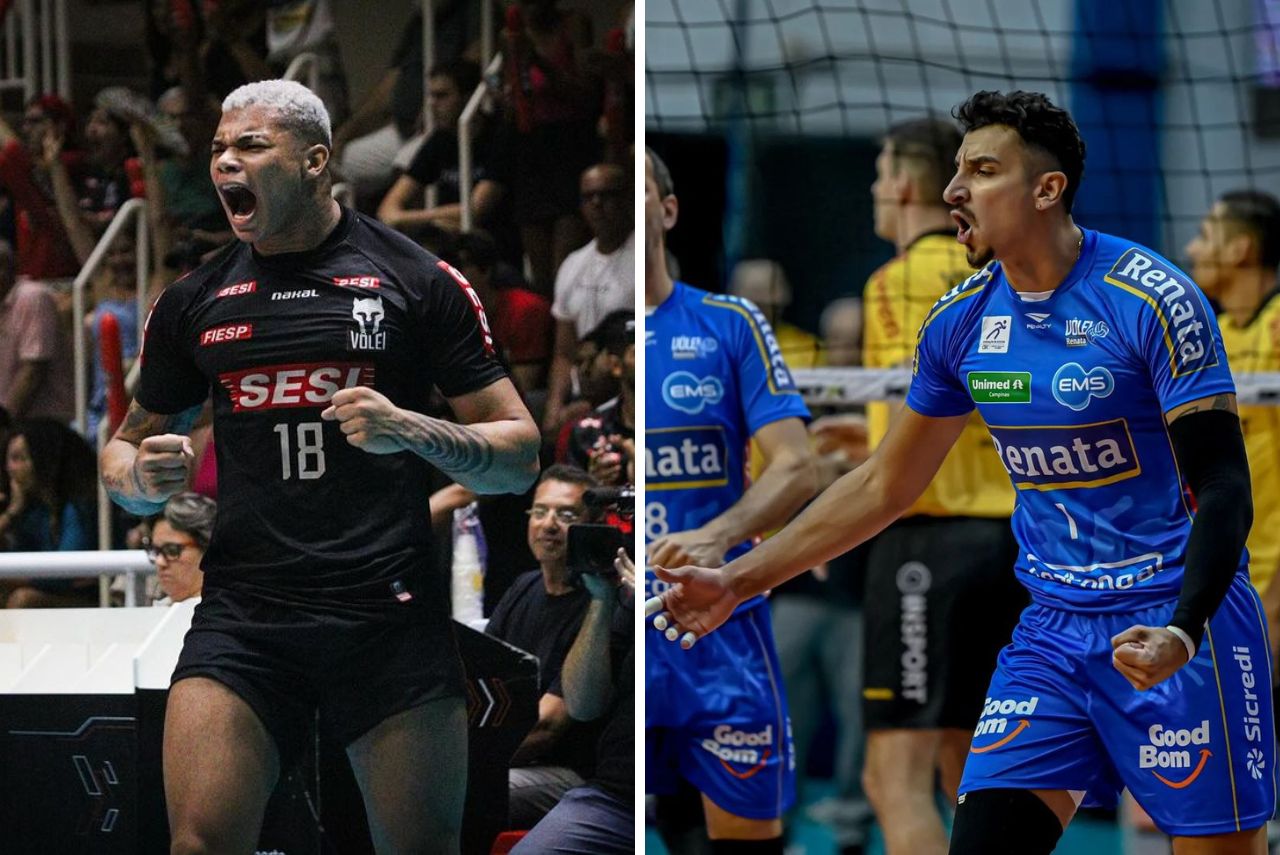Recorde com Darlan Souza e Bruno Lima, de Sesi SP e Vôlei Renata na Superliga Masculina 2023/24