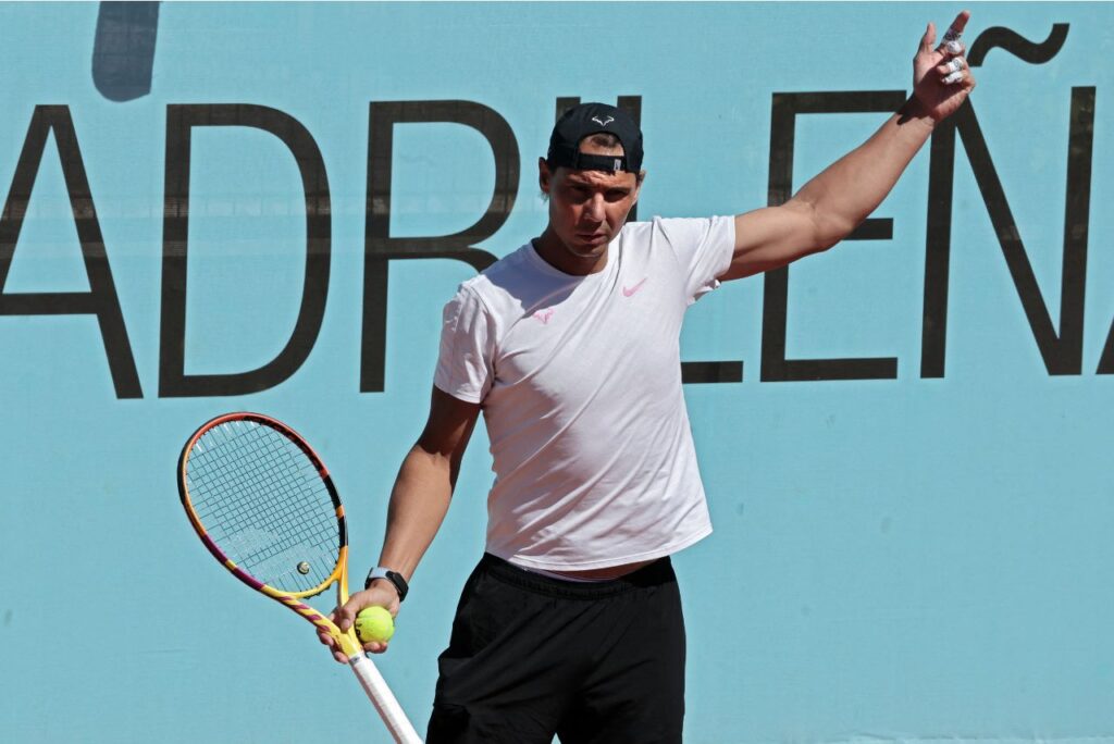 Nadal treinando em Madri