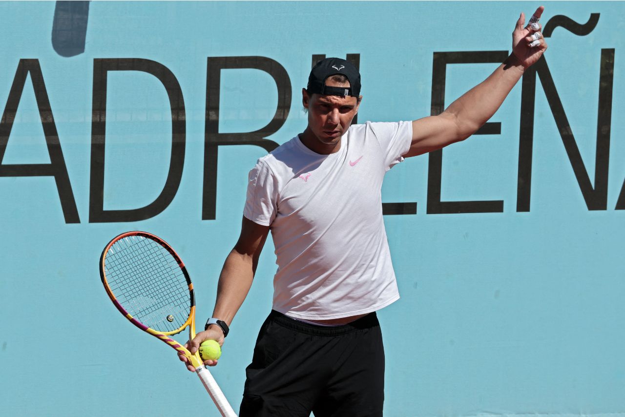 Nadal treinando em Madri