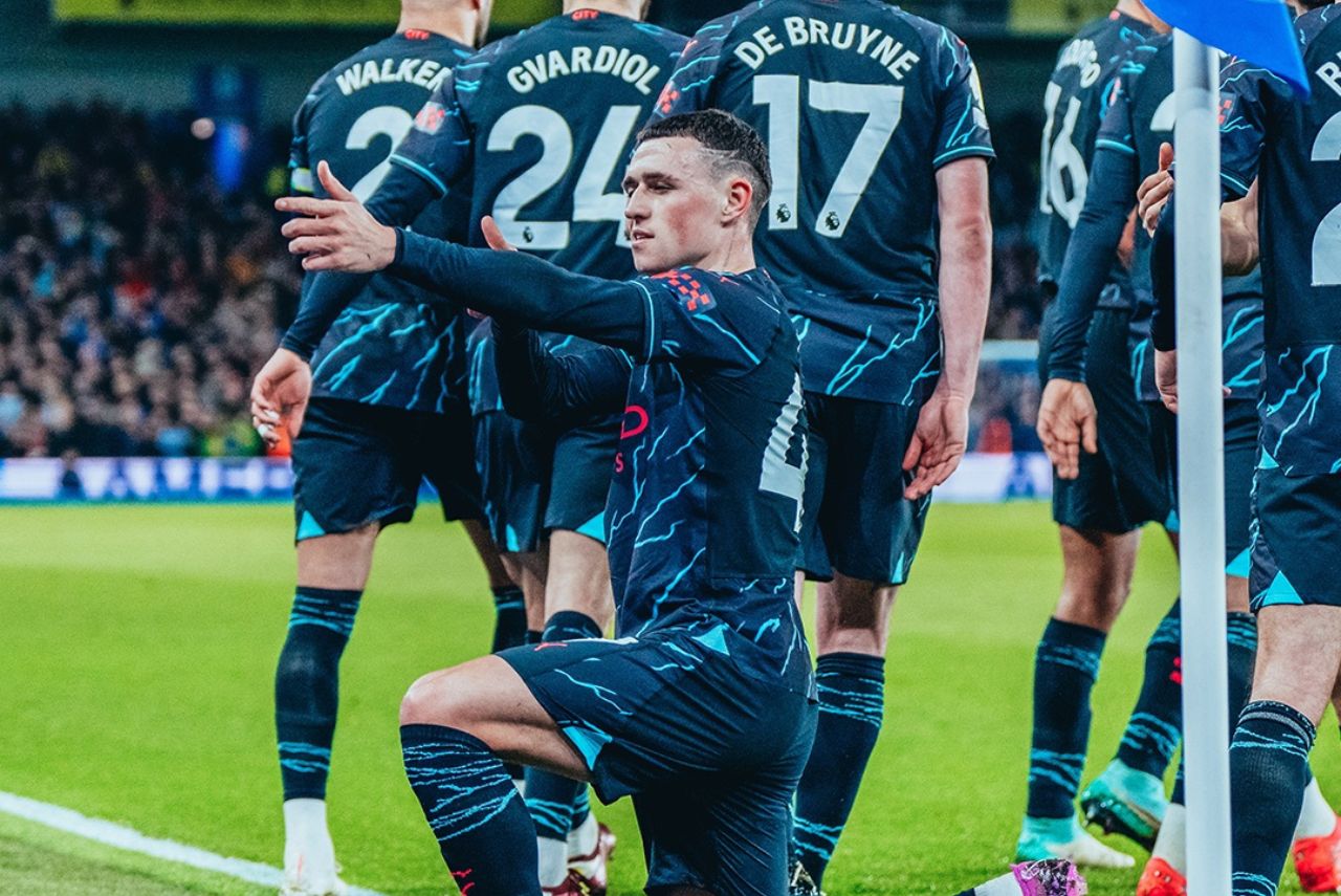 Foden marcou duas vezes na goleada do Manchester City sobre o Brighton (Foto: Reprodução)
