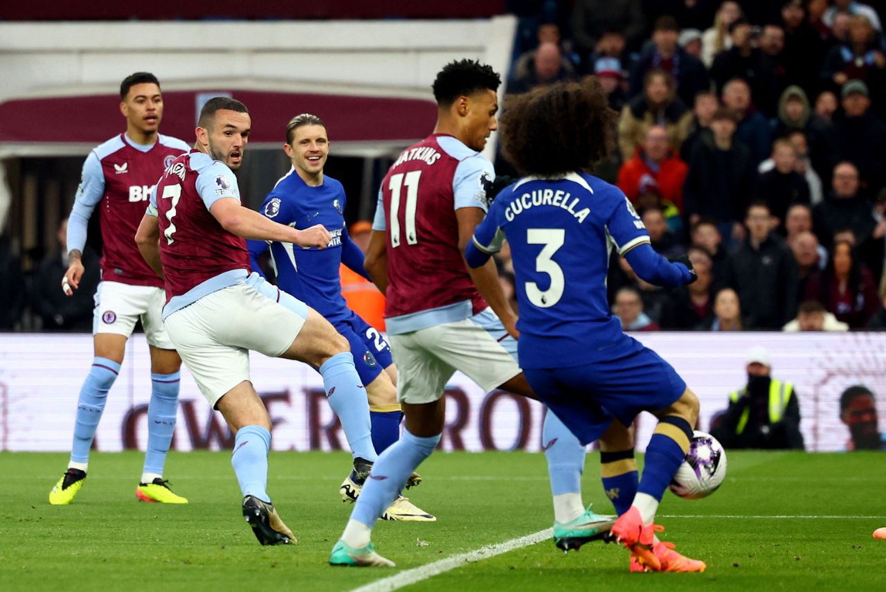 Chelsea e Aston Villa ficaram no empate pelo Campeonato Inglês (Foto: Reprodução)