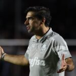 Abel Ferreira durante empate do Palmeiras