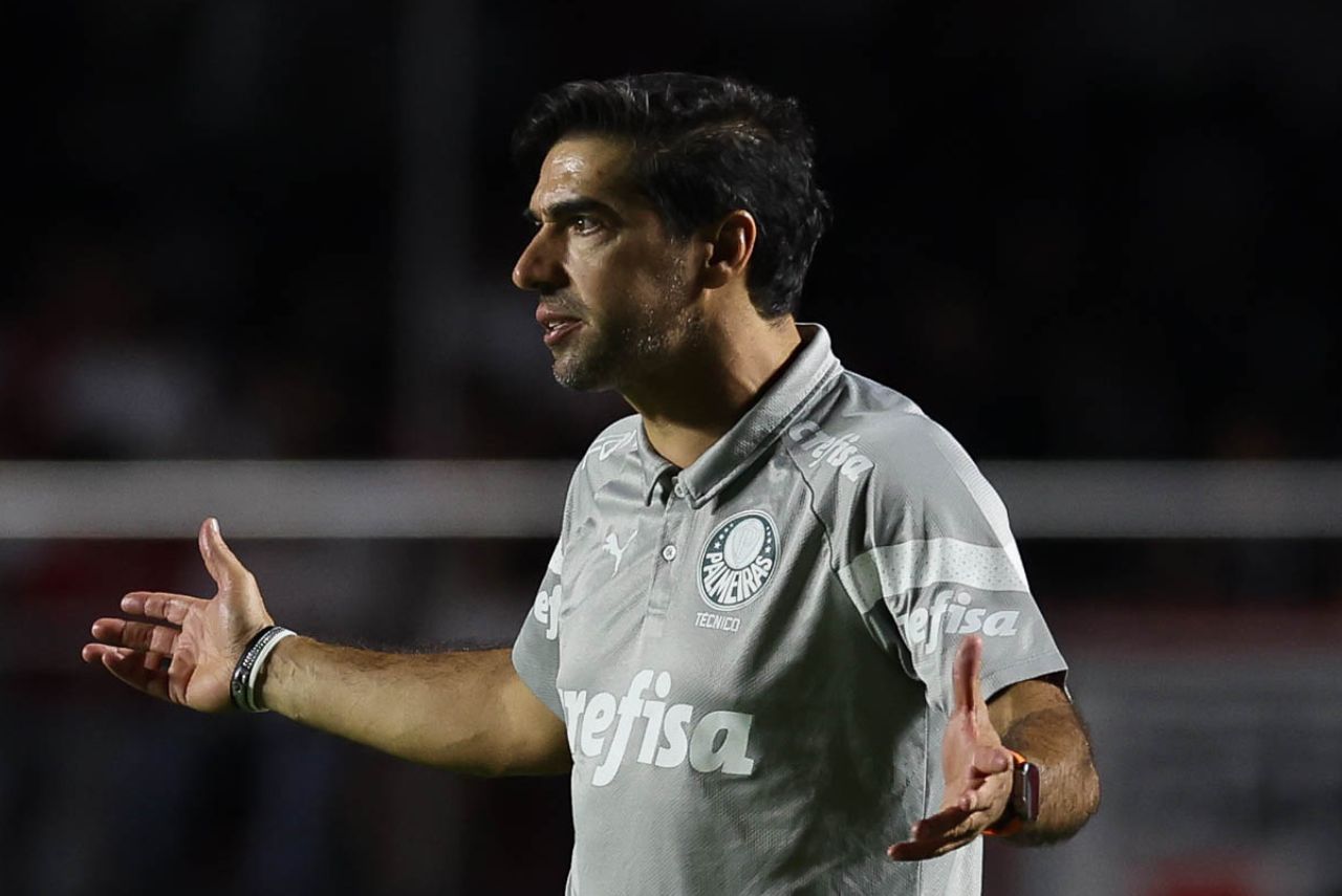 Abel Ferreira durante empate do Palmeiras