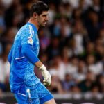 Goleiro Thibaut Courtois em jogo do Real Madrid em 2023