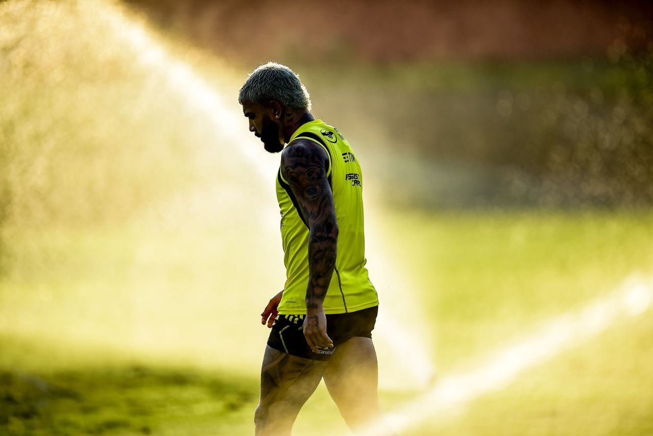 Gabigol em treino do Flamengo