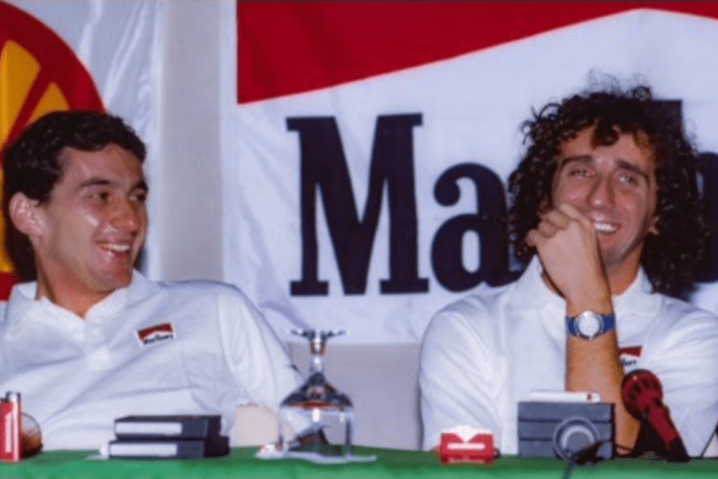 Ayrton Senna e Alain Prost na McLaren