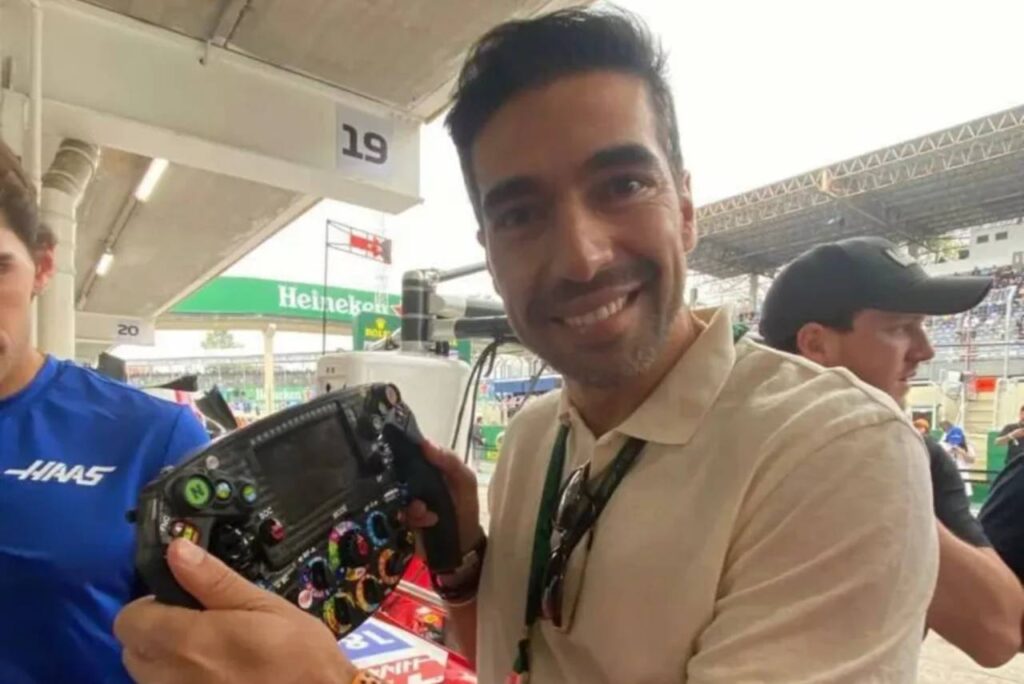Abel Ferreira, além de fã do Ayrton Senna, também é fá da F1. Foto: Divulgação