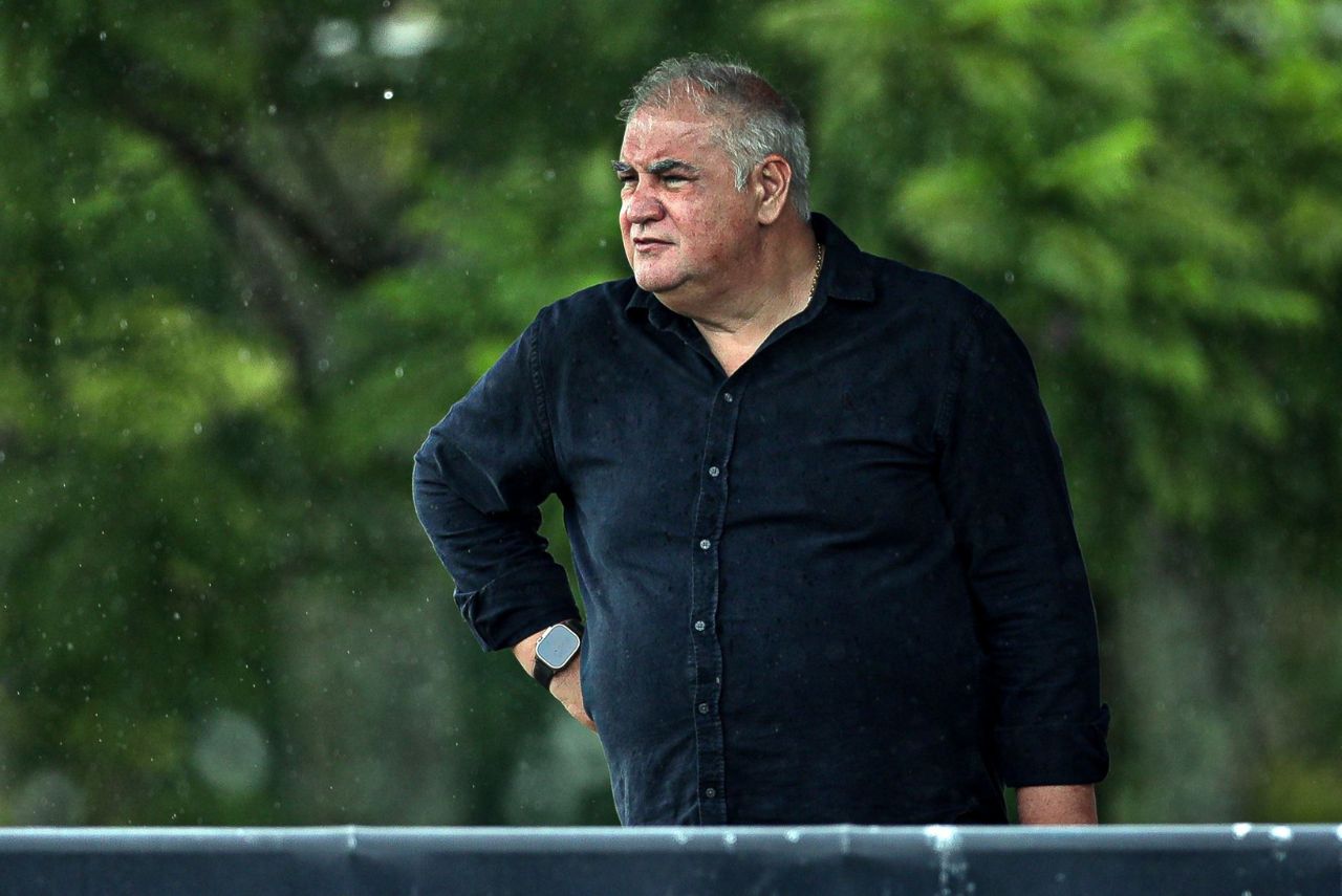 Rubão em treino do Corinthians
