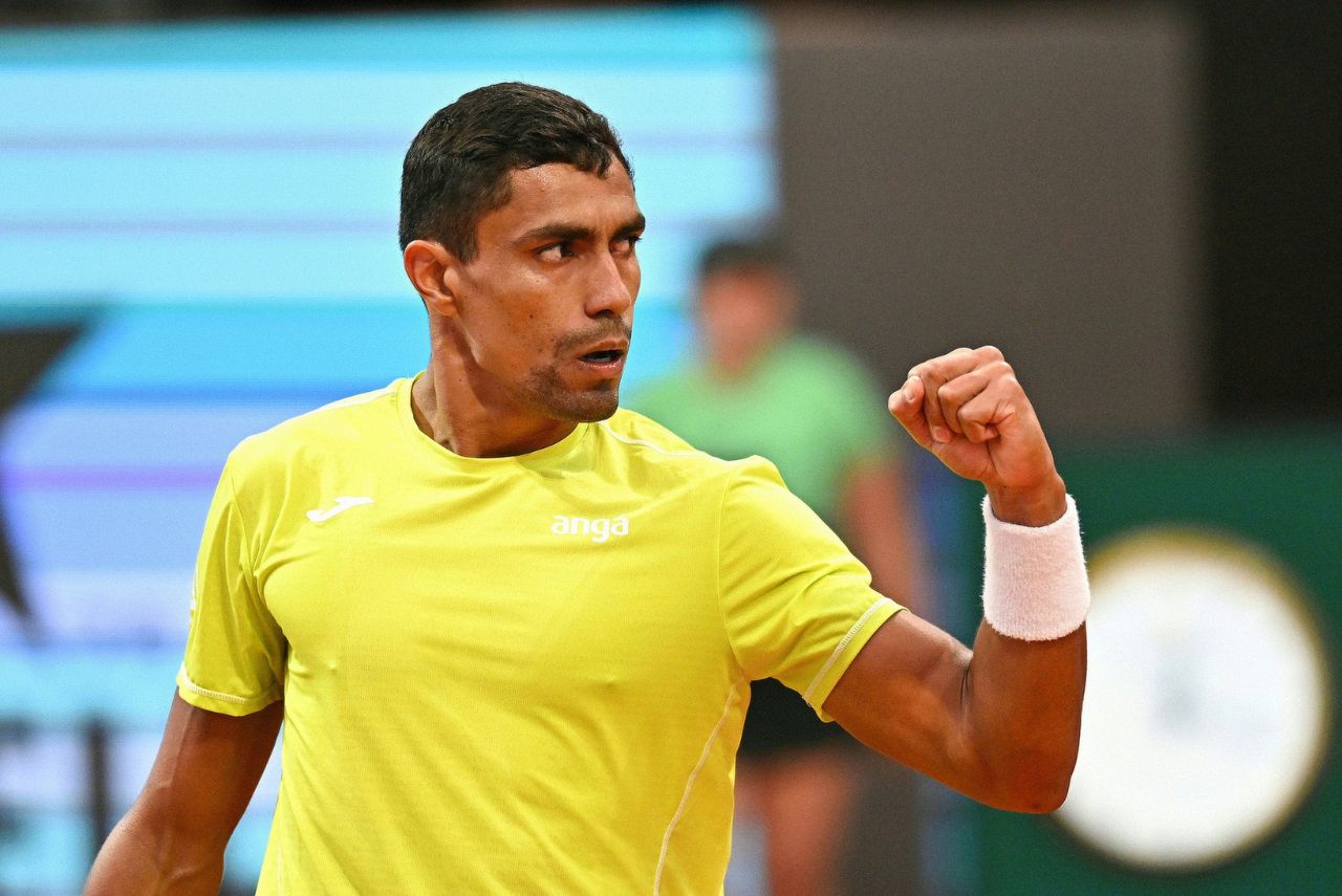 Roland Garros: Tenista Thiago Monteiro em jogo do Masters 1000 de Madrid 2024