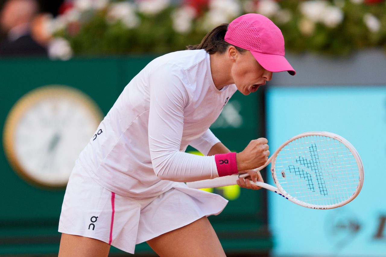 Tenista Iga Świątek na final do WTA 1000 de Madrid 2024
