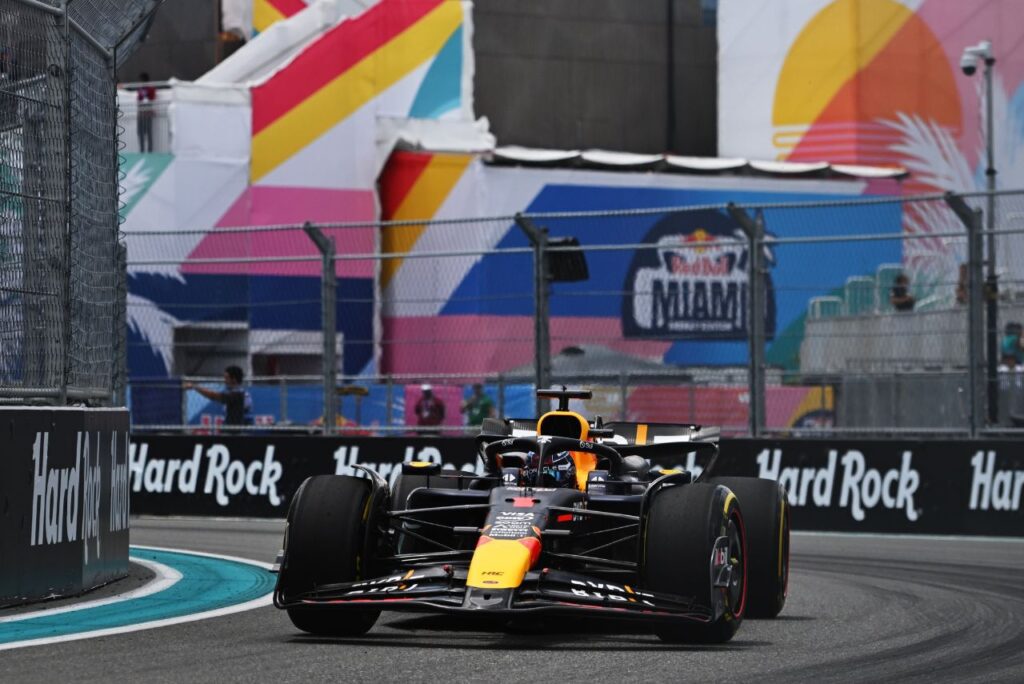 Carro de Max Verstappen, da Red Bull, no GP de Miami da Fórmula 1