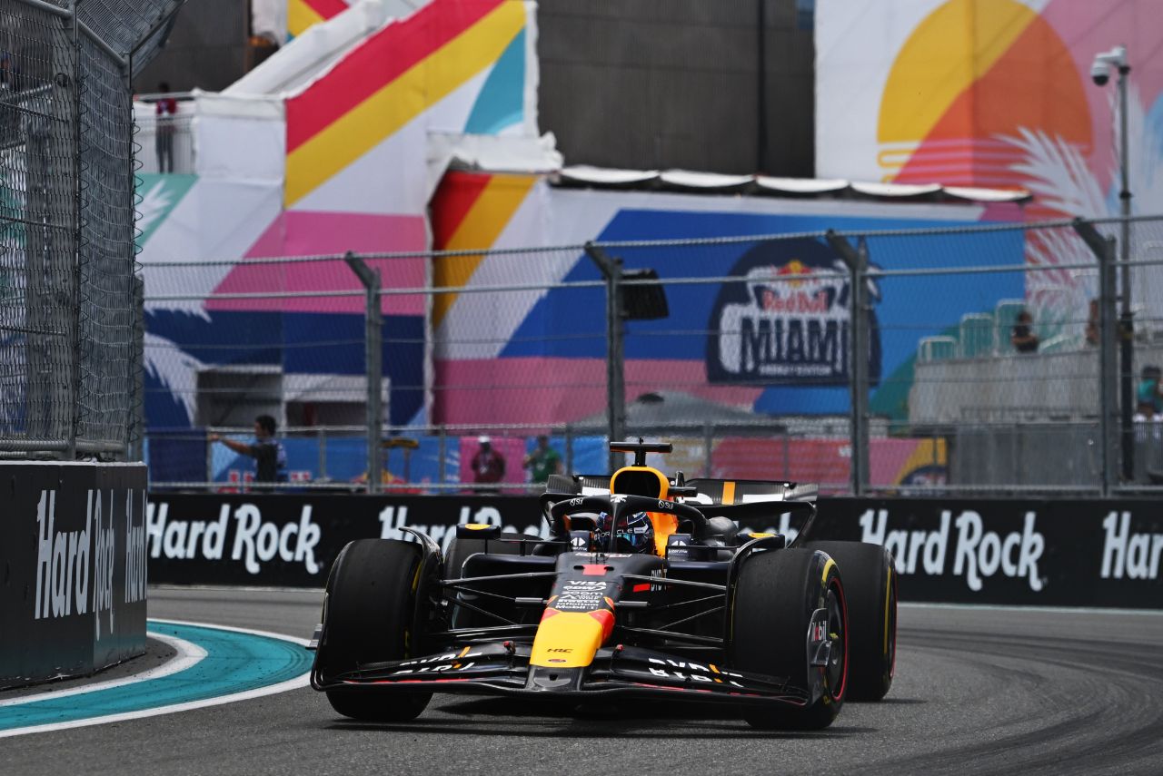 Carro de Max Verstappen, da Red Bull, no GP de Miami da Fórmula 1