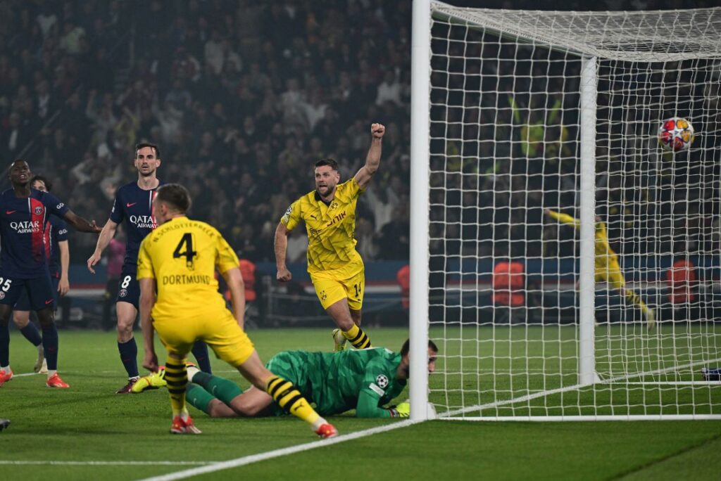 Borussia Dortmund venceu o PSG pela Liga dos Campeões (Foto: Miguel Medina/AFP)