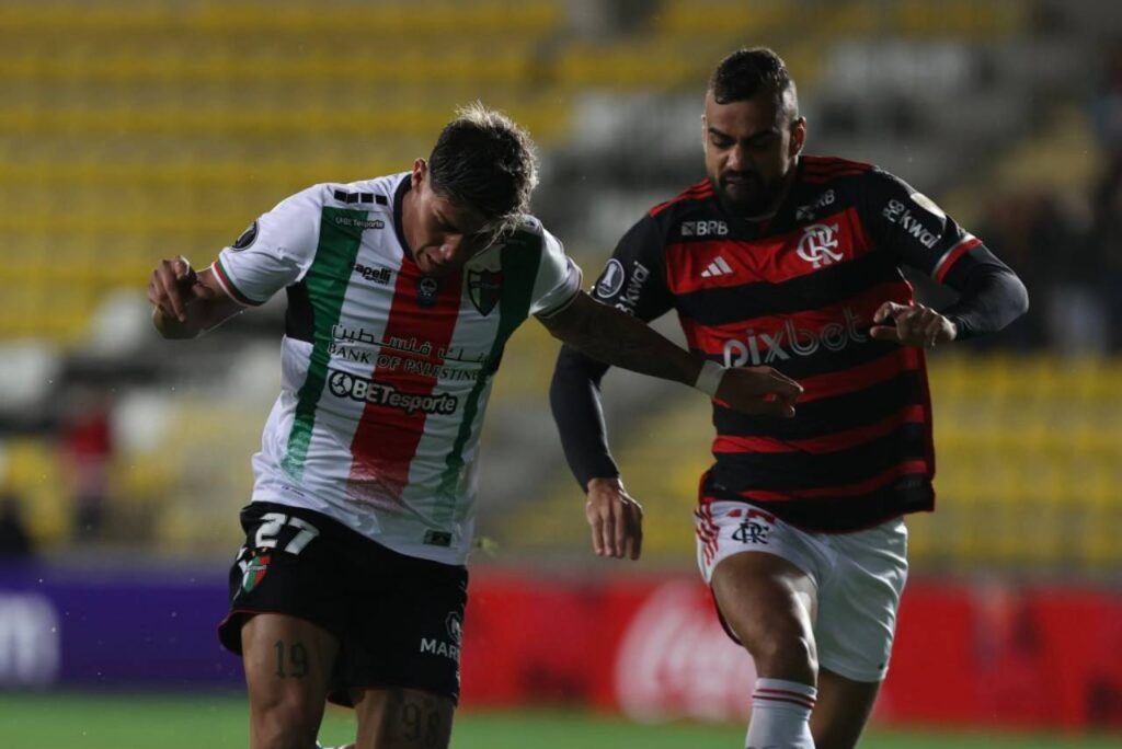 O Flamengo foi ultrapassado pelo Palestino na classificação. Foto: Reprodução/X