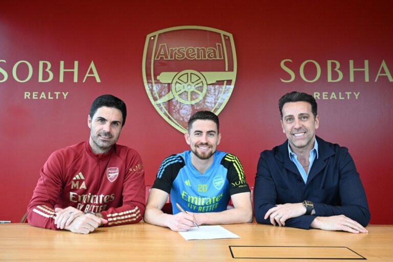 <p>Jorginho assina novo contrato com o Arsenal. Foto: Reprodução/Arsenal</p>
