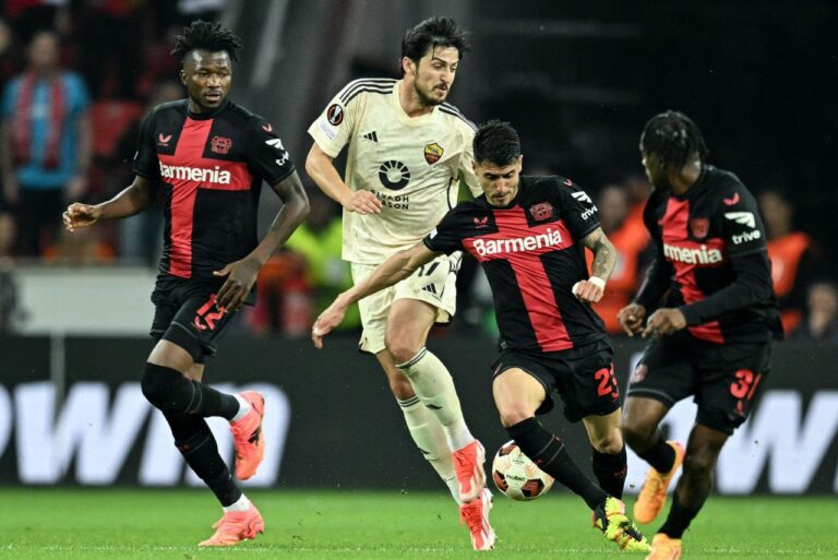 <p>Bayer Leverkusen e Roma empataram pela Liga Europa (Foto: Ina Fassbender/AFP)</p>