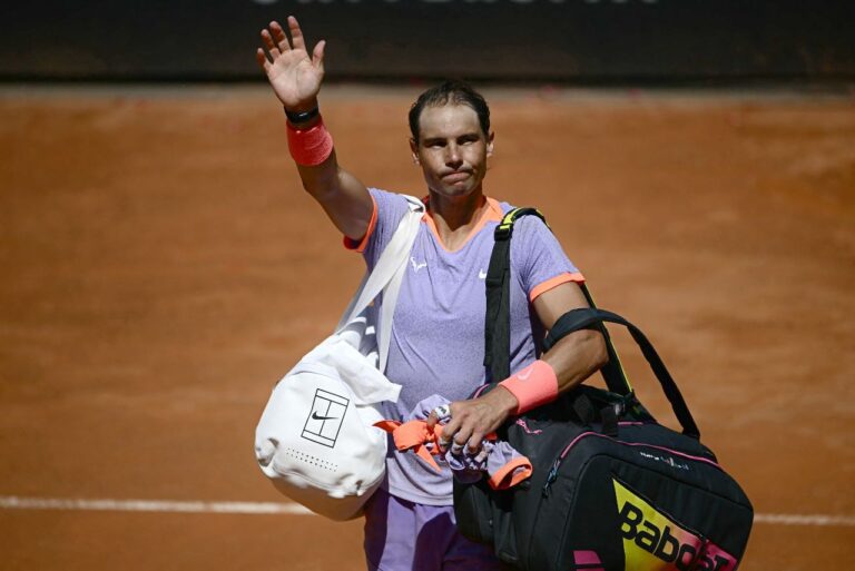 <p>Rafael Nadal foi derrotado no Masters 1000 de Roma (Foto: Filippo Monteforte/AFP)</p>
