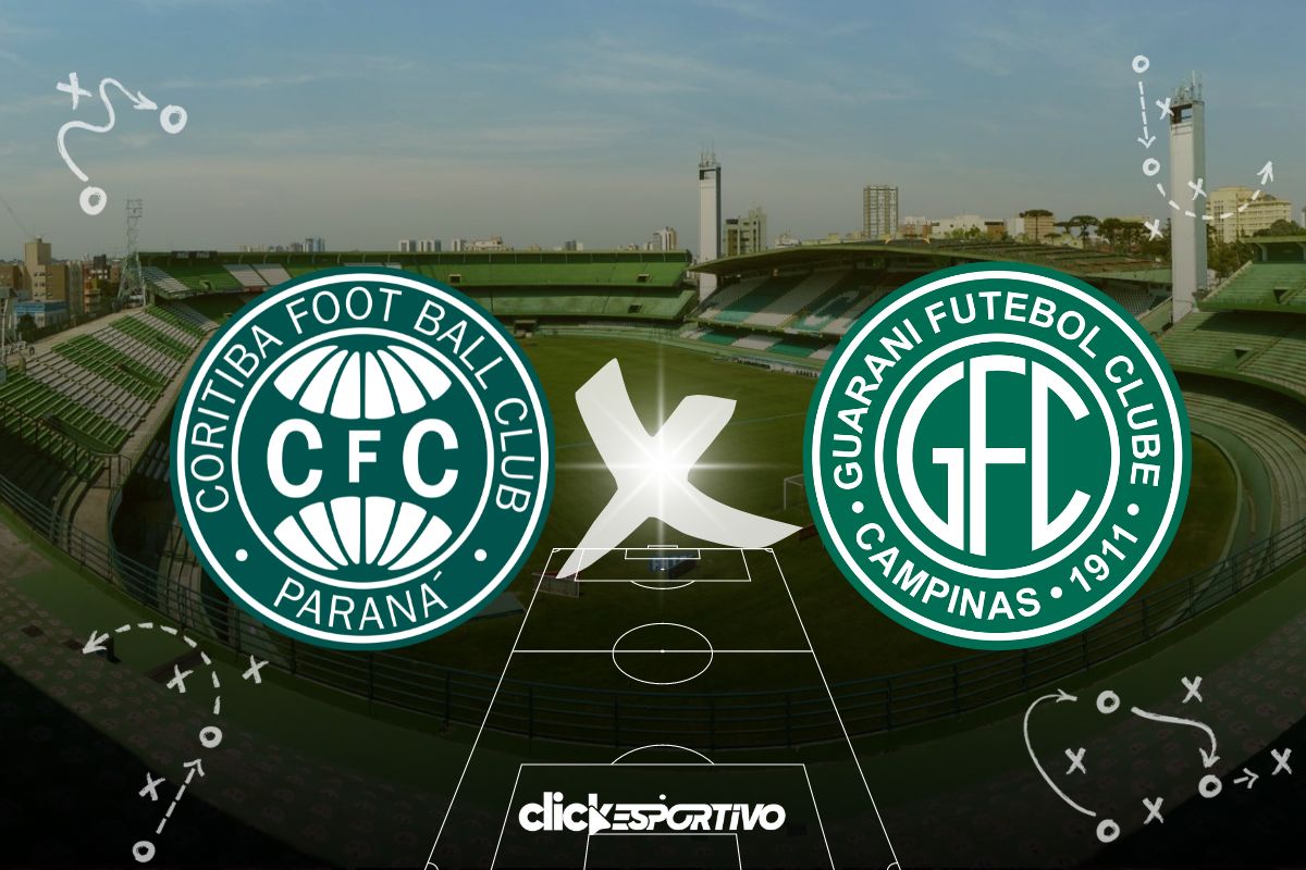 Coritiba x Guarani: onde assistir ao vivo, horário, escalações e estatísticas