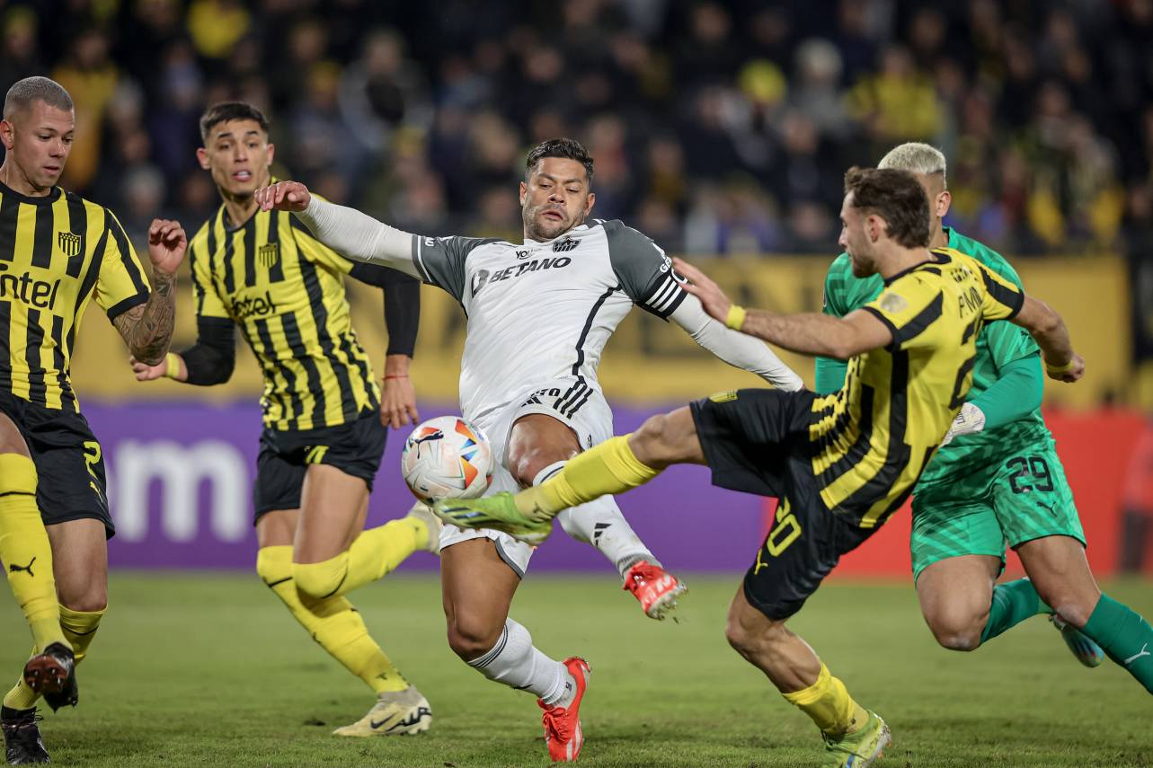 O Galo, mesmo com a derrota, segue na liderança do grupo. Foto: Pedro Souza/Atletico-MG