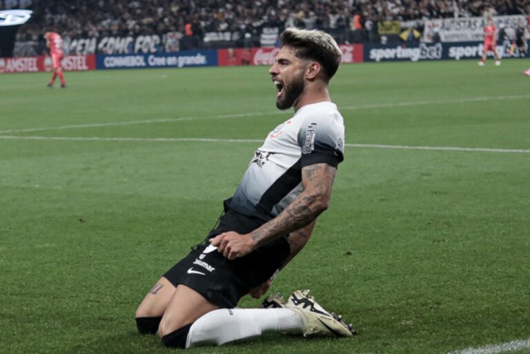 <p>Yuri Alberto comemora gol pelo Corinthians. Foto: Reprodução/SCCP</p>
