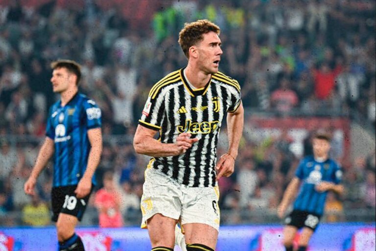 <p>Vlahović decidiu a final para a Juventus (Foto: Divulgação)</p>