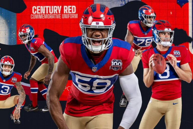 <p>Novo uniforme do New York Giants. Foto: Reprodução/NYG</p>