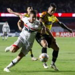 O São Paulo já tinha a classificação para a próxima fase garantida. Foto: MIGUEL SCHINCARIOL/ AFP