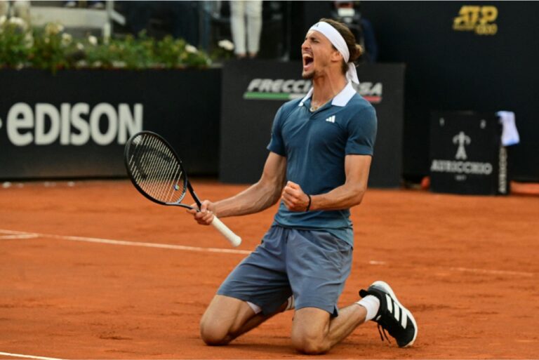<p>Alemão Zverev comemora nova conquista. Foto: Reprodução/ATP</p>