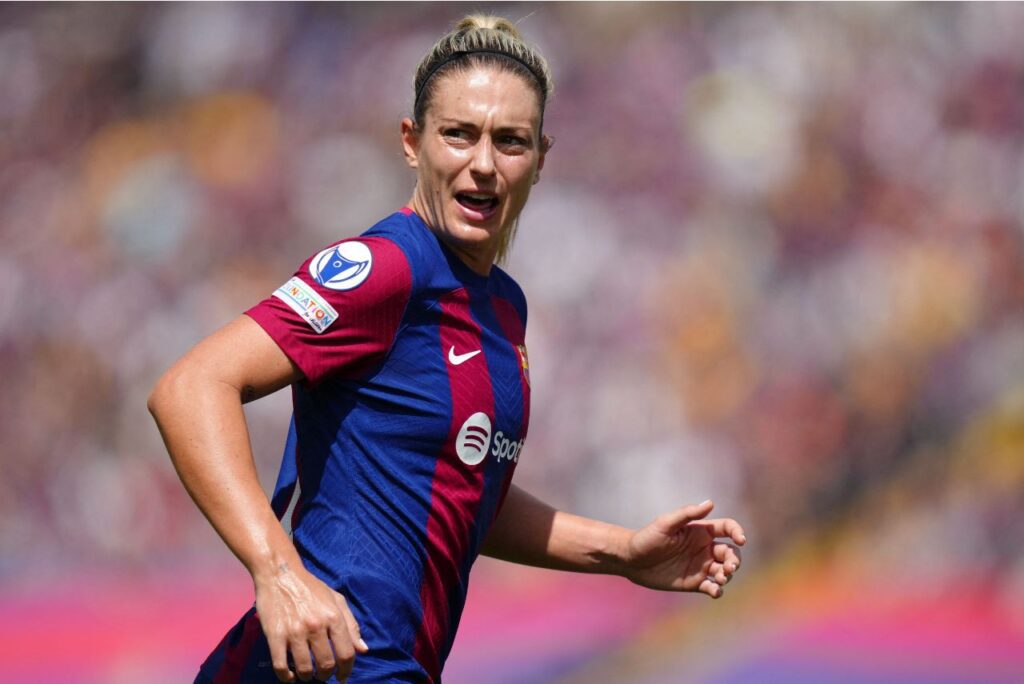 Alexia Putellas em campo pelo Barcelona