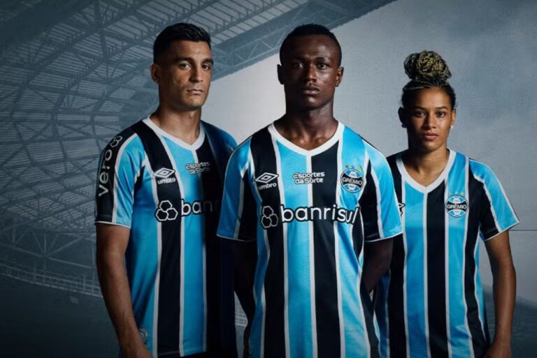 <p>Novo uniforme do Grêmio para 2024 (Foto: Divulgação)</p>
