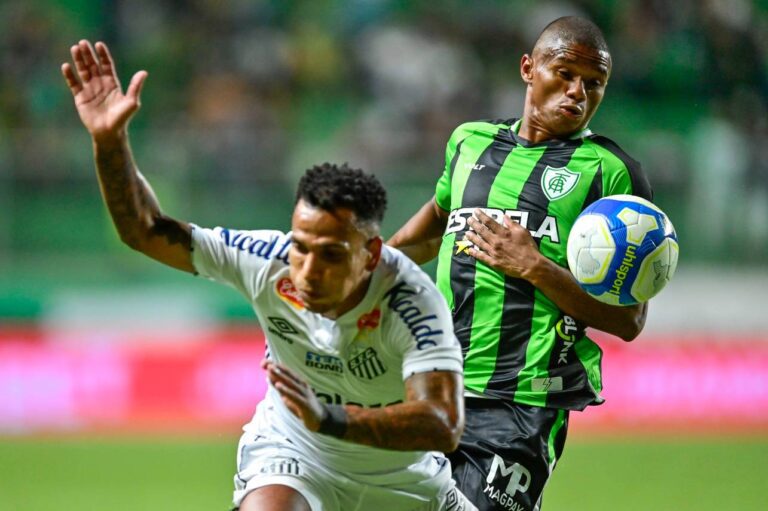 <p>Santos e América-MG jogaram na Arena Independência. Foto: Mourão Panda / América</p>
