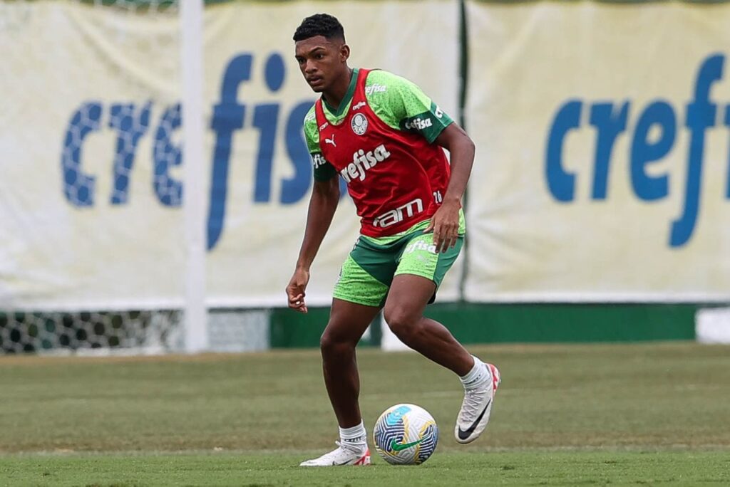 Luis Guilherme, meio-campista do Palmeiras (Foto: César Greco/SEP)