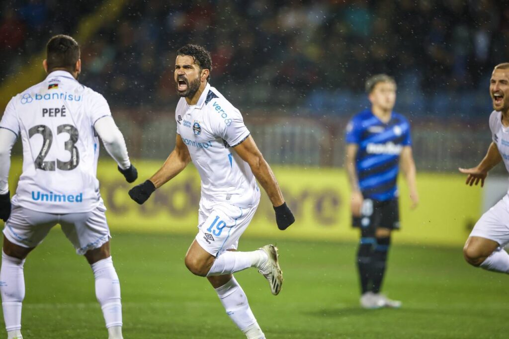 Diego Costa fez o único gol do jogo. Foto: Lucas Uebel Grêmio