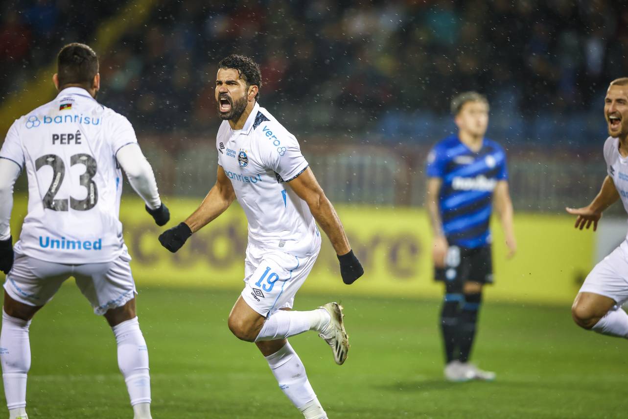Diego Costa fez o único gol do jogo. Foto: Lucas Uebel Grêmio