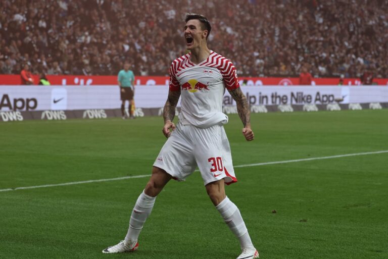 <p>Sesko é destaque do RB Leipzig. Foto: Reprodução/RBL</p>