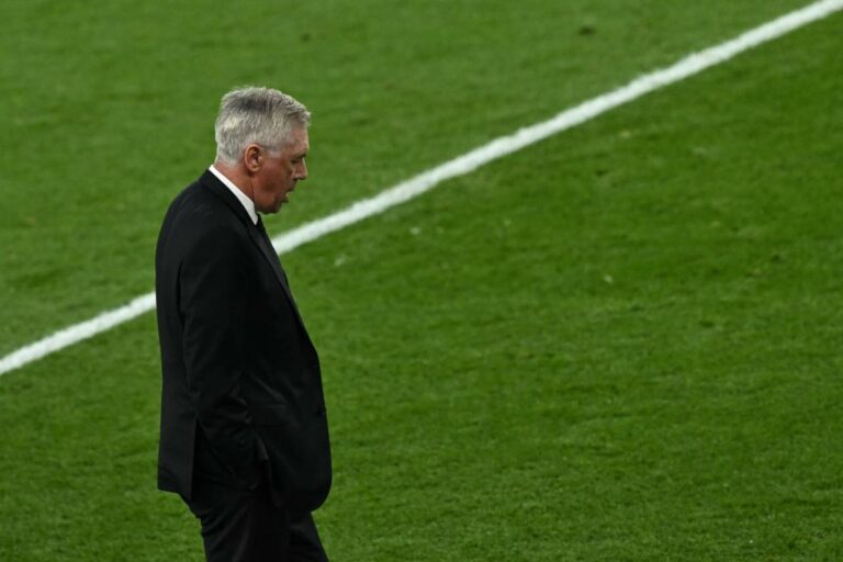 <p>Carlo Ancelotti corre o risco de enfrentar a prisão na Espanha. Foto: BEN STANSALL/AFP</p>
