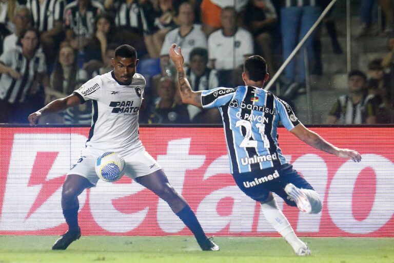 <p>Botafogo bateu o Grêmio por 2&#215;1 (Foto: Vitor Silva/BFR)</p>
