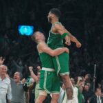 O Boston Celtics se tornou o recordista em títulos na NBA. Foto: Reprodução/X