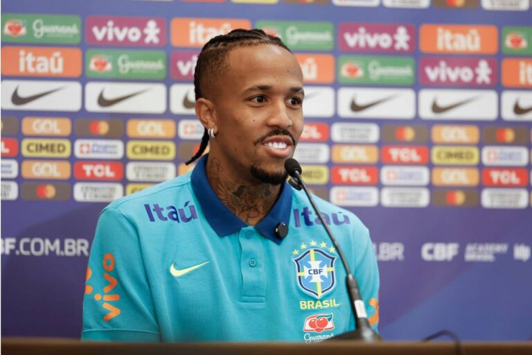 <p>Éder Militão falou em coletiva de imprensa nesta terça-feira (18). Foto: Rafael Ribeiro/CBF</p>
