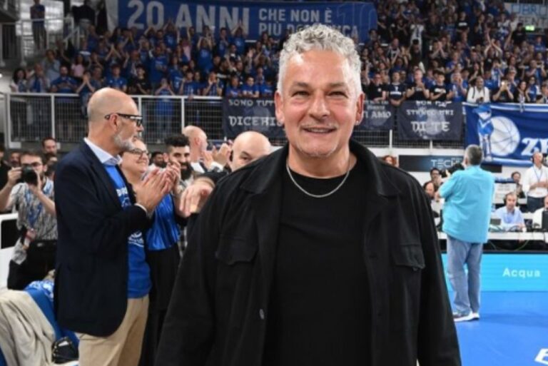 <p>Roberto Baggio durante partida de basquete na Itália. Foto: Reprodução/Redes Sociais</p>
