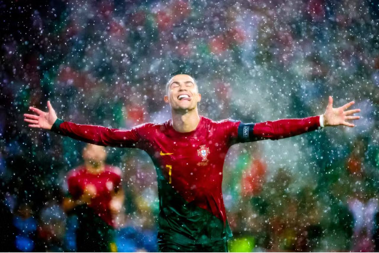 Foto de Cristiano Ronaldo tirada por Marcelo Guelber Góes (Foto: Reprodução)