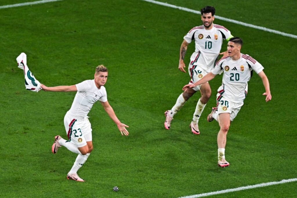 A Hungria venceu o jogo com um placar magru. Foto: DAMIEN MEYER/AFP