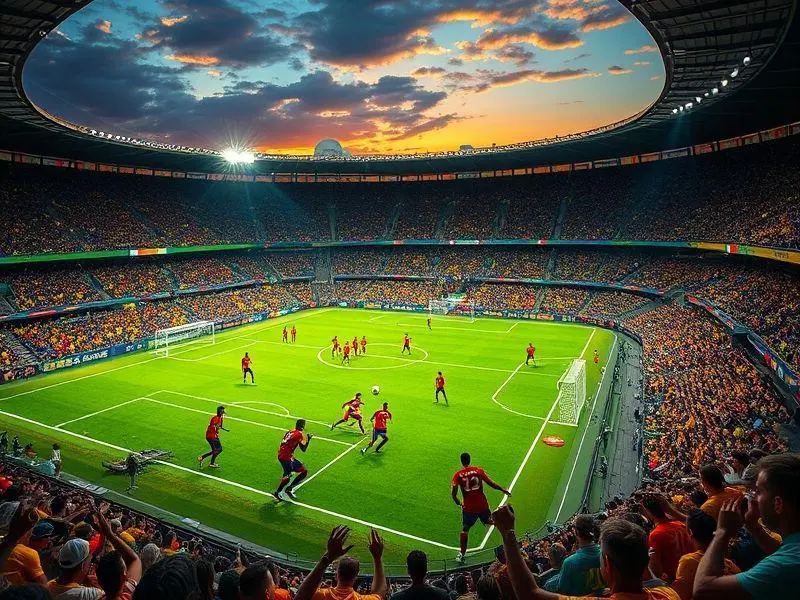 Estádio lotado durante um jogo da Copa do Brasil.