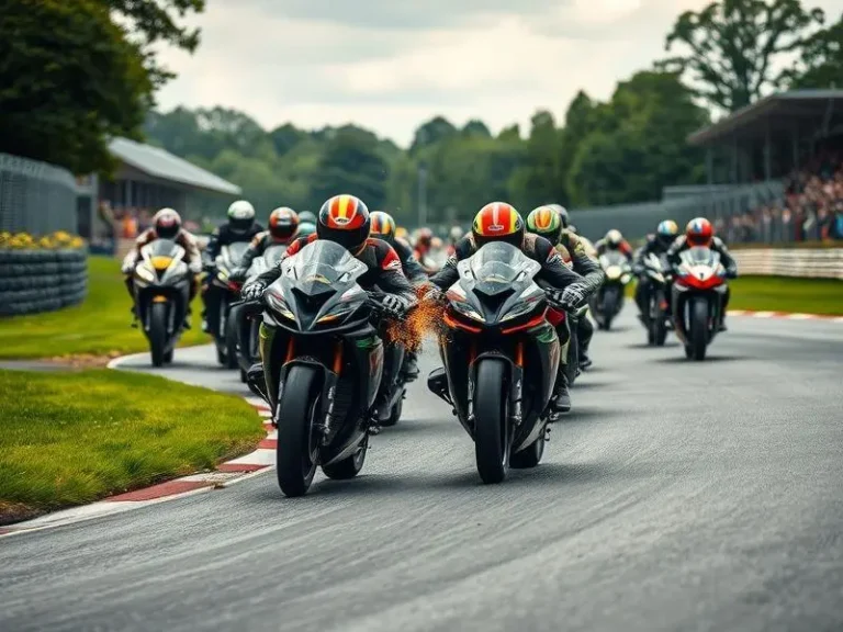 <p>Momento dramático na largada da corrida de Superbike em Oulton Park.</p>