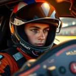 Lando Norris pilotando seu carro da McLaren no Grande Prêmio da Espanha.